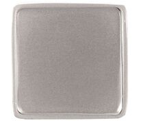 Квадратный шильдик на резинку Epoxi, матовый серебристый арт.16251.10
