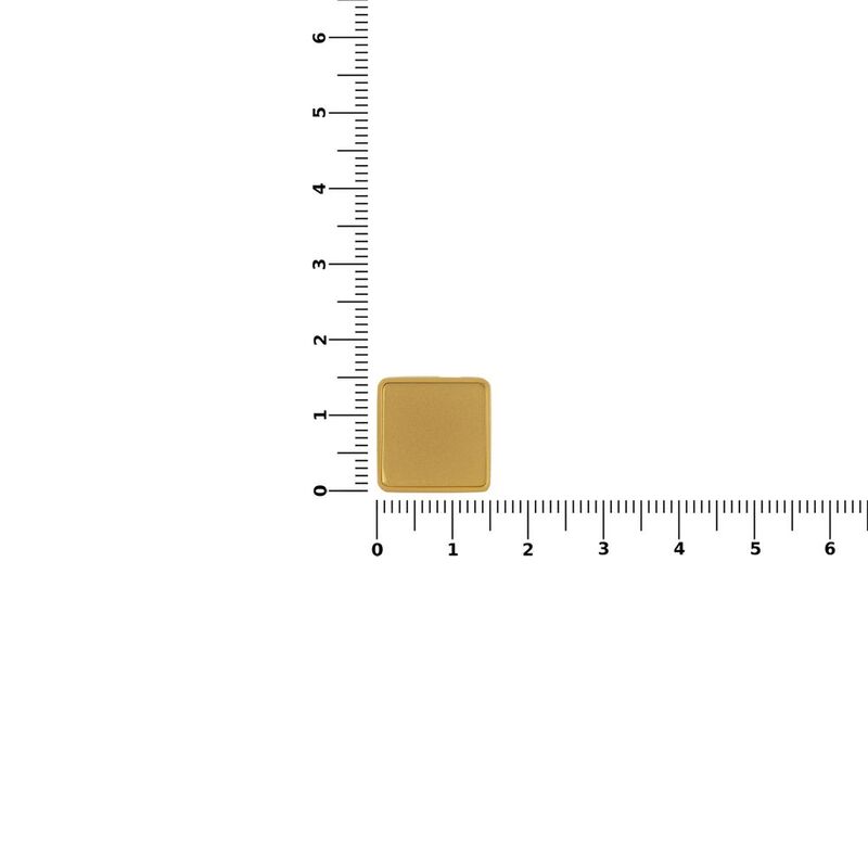 Квадратный шильдик на резинку Epoxi, матовый золотистый арт.16251.00