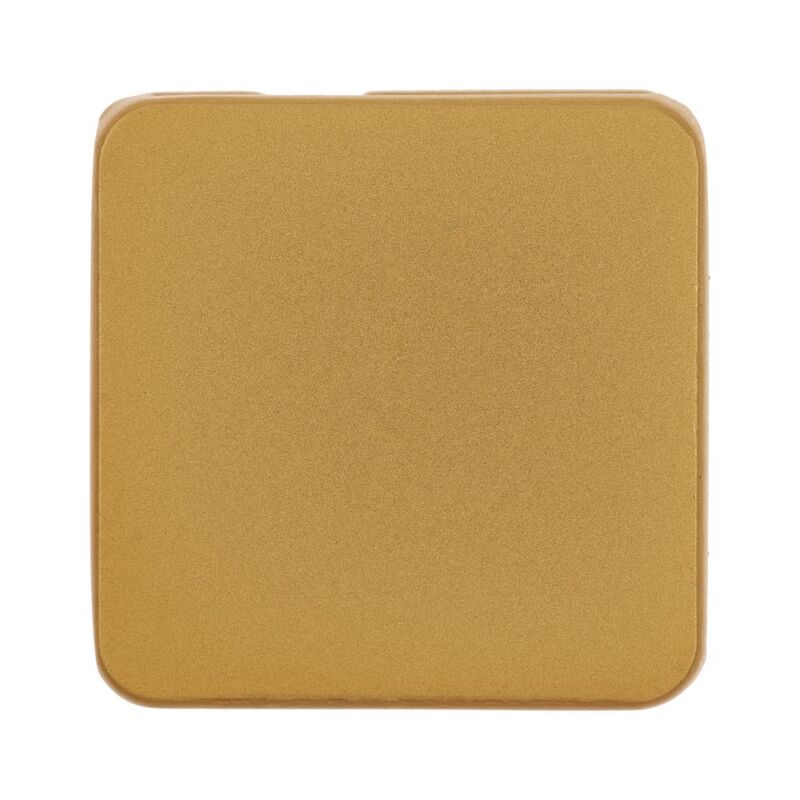 Квадратный шильдик на резинку Direct, матовый золотистый арт.16252.00