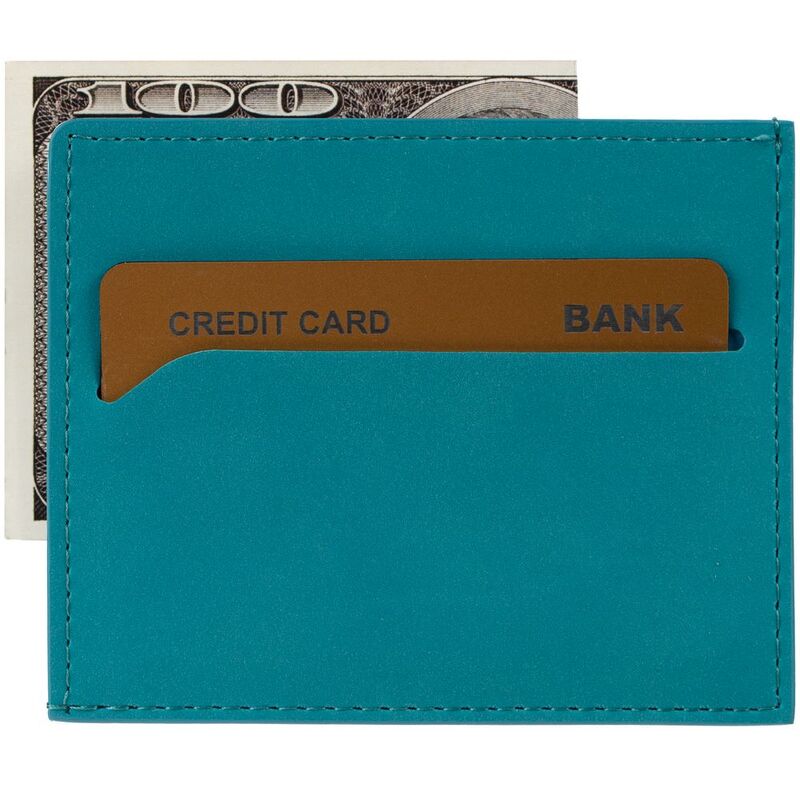 Чехол для карточек Nubuk, бирюзовый арт.18081.49