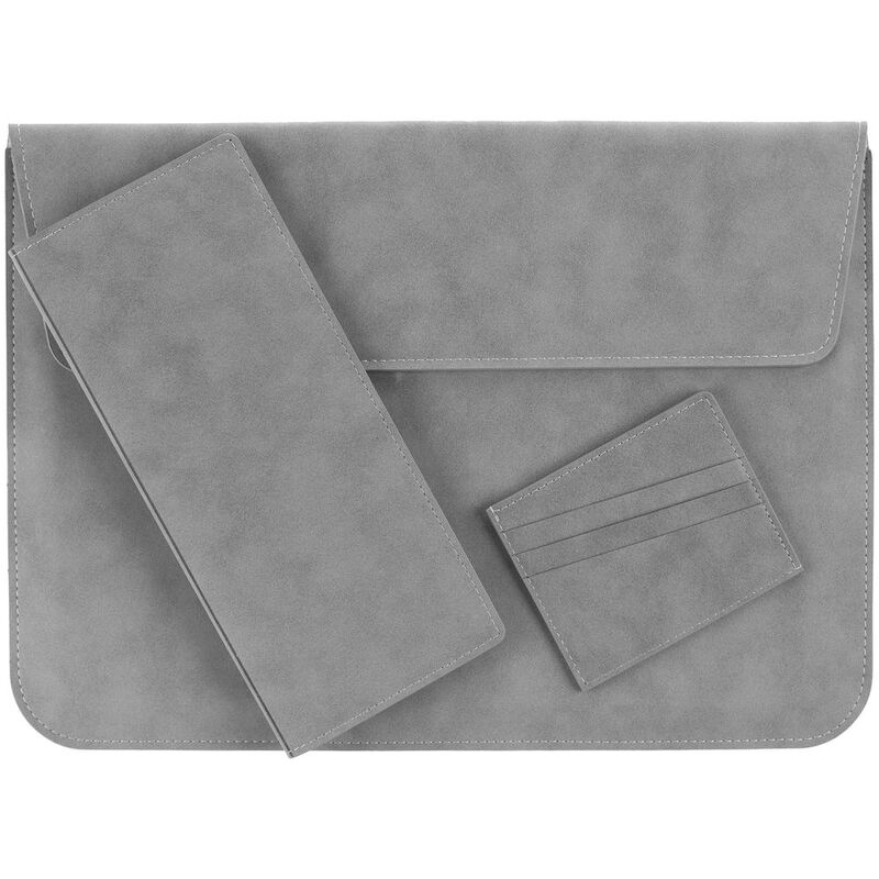 Чехол для карточек Nubuk, светло-серый арт.18081.11