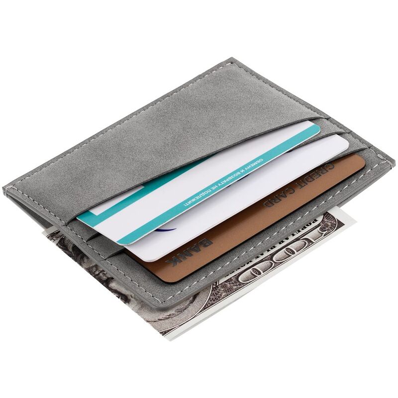 Чехол для карточек Nubuk, светло-серый арт.18081.11