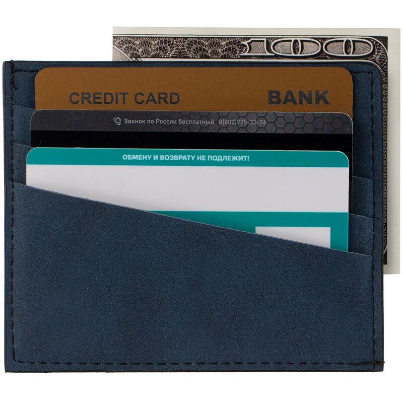 Чехол для карточек Nubuk, синий арт.18081.40