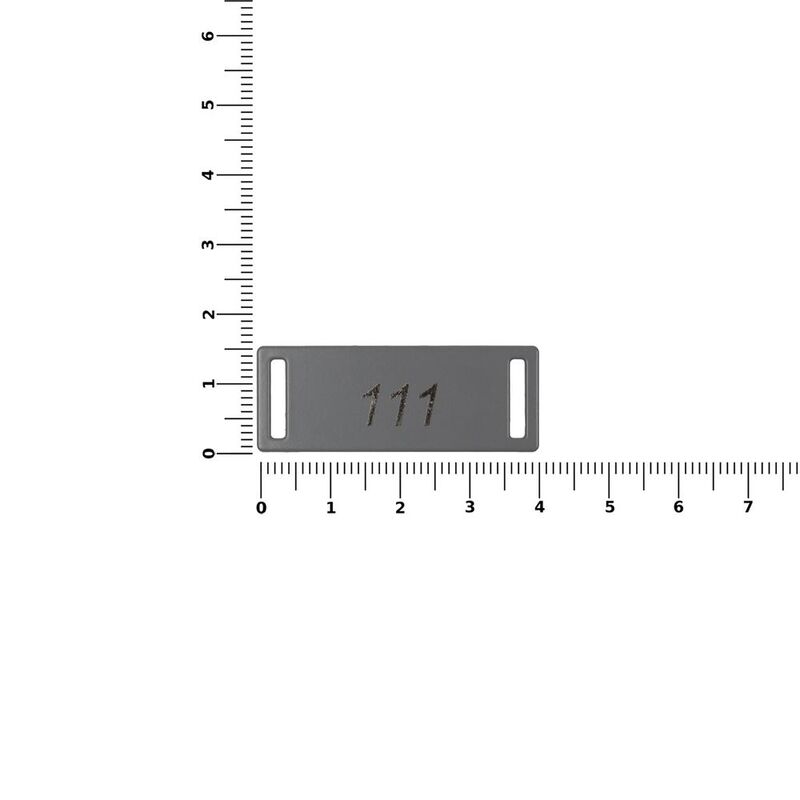 Шильдик металлический Kova, серый арт.16509.11