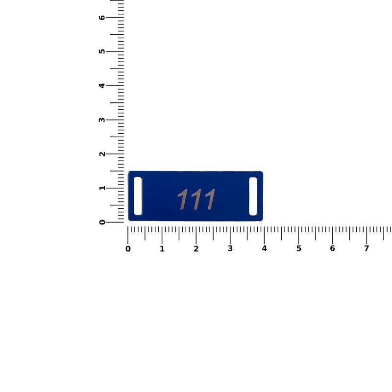 Шильдик металлический Kova, синий арт.16509.44