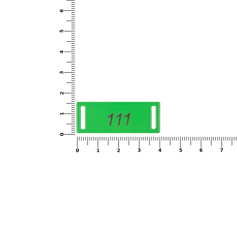 Шильдик металлический Kova, зеленый неон арт.16509.94