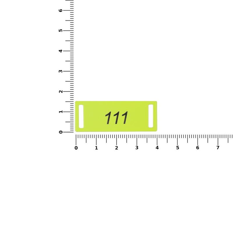 Шильдик металлический Kova, желтый неон арт.16509.89
