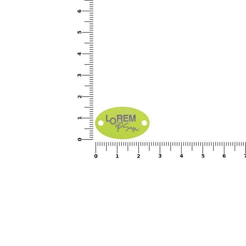Шильдик металлический Alfa Oval, желтый неон арт.13843.89