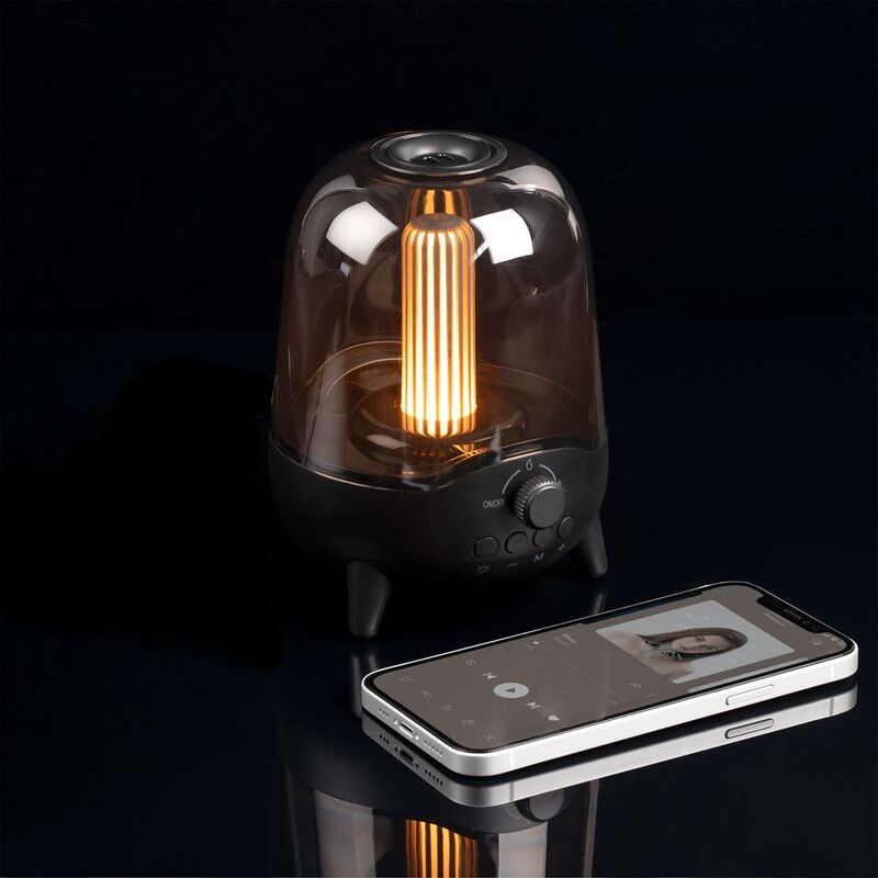 Беспроводная колонка с подсветкой soundFlicker, черная арт.15721