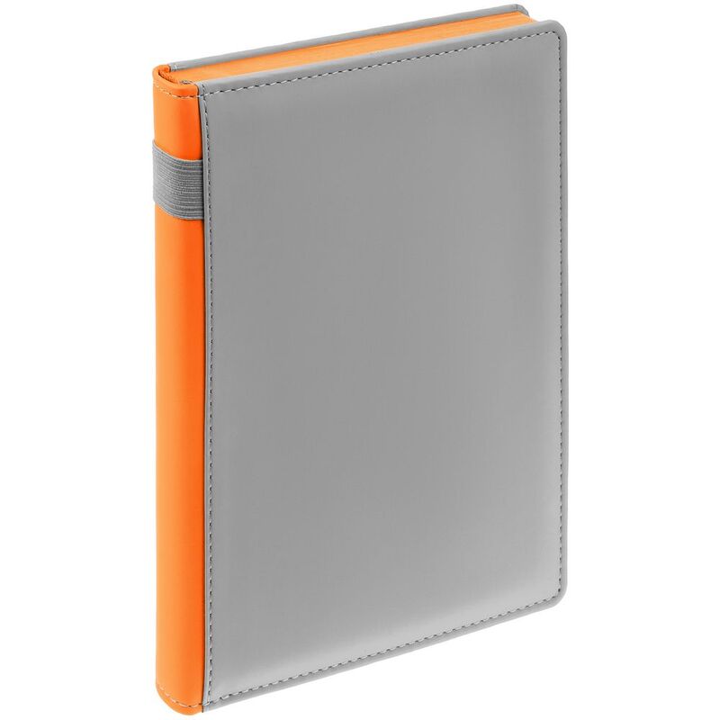 Ежедневник Spain Shall на заказ, недатированный, серый с оранжевым арт.16403.12