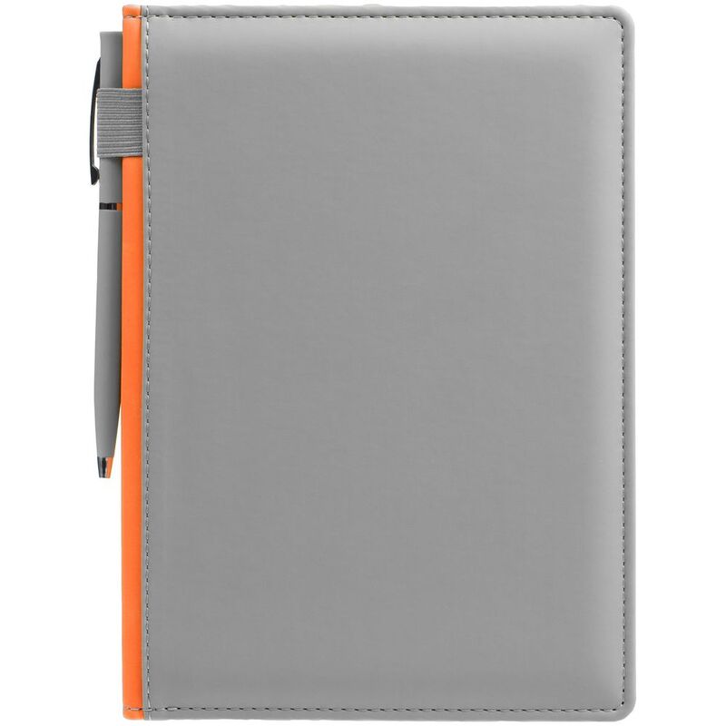 Ежедневник Spain Shall на заказ, недатированный, серый с оранжевым арт.16403.12