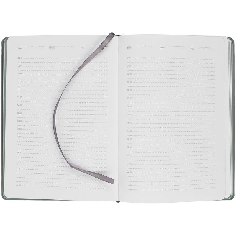 Ежедневник Spain Shall на заказ, недатированный, серый с зеленым арт.16403.19