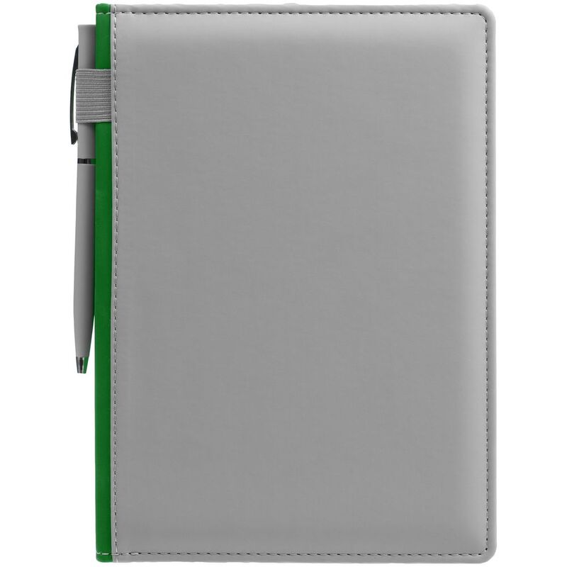 Ежедневник Spain Shall на заказ, недатированный, серый с зеленым арт.16403.19