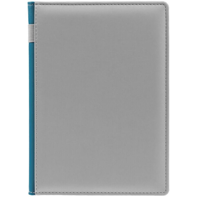 Ежедневник Spain Shall на заказ, недатированный, серый с бирюзовым арт.16403.49