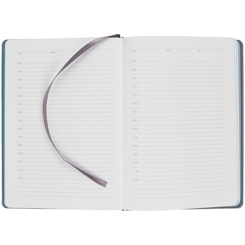 Ежедневник Spain Shall на заказ, недатированный, серый с бирюзовым арт.16403.49