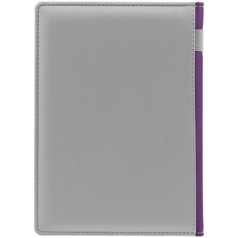 Ежедневник Spain Shall на заказ, недатированный, серый с фиолетовым арт.16403.17