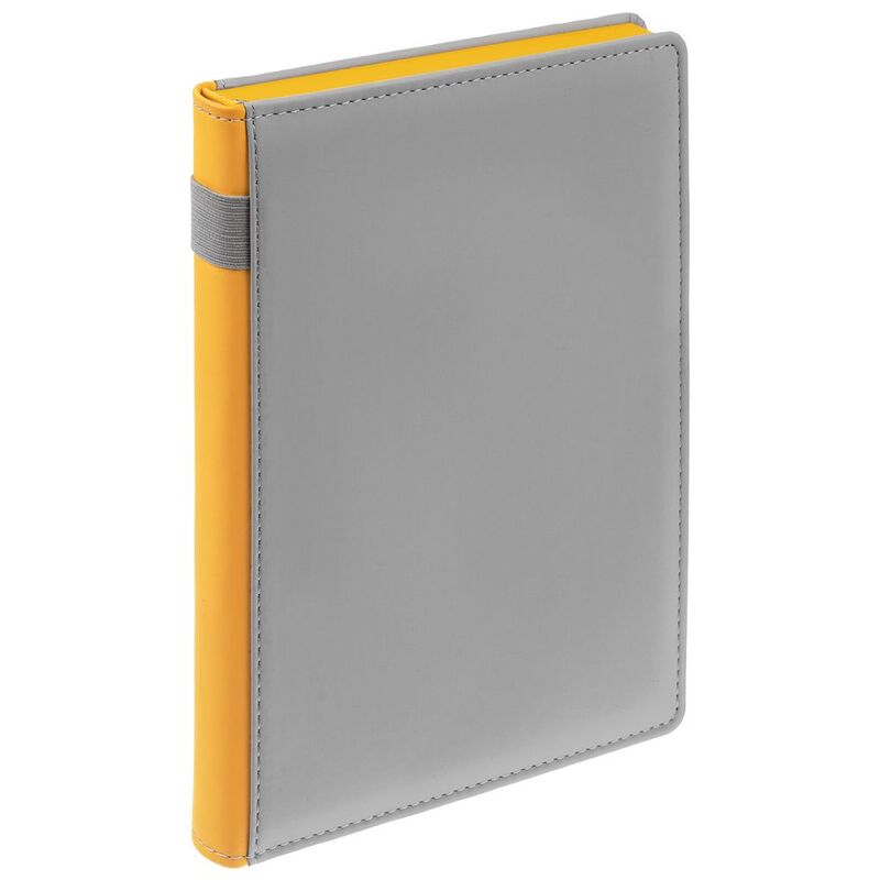 Ежедневник Spain Shall на заказ, недатированный, серый с желтым арт.16403.18