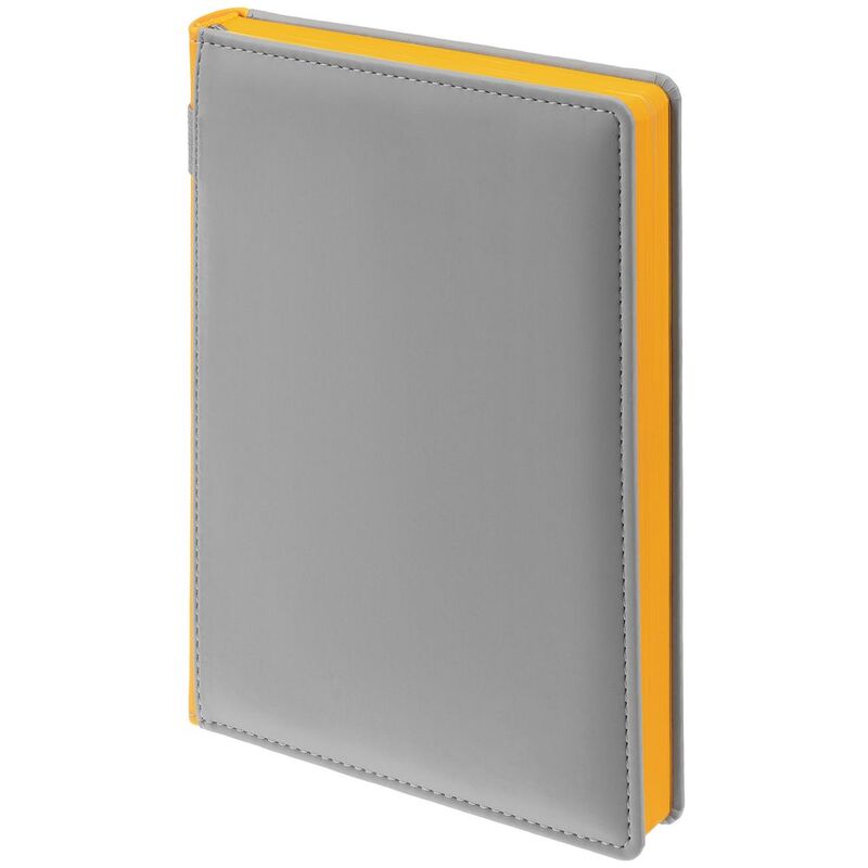 Ежедневник Spain Shall на заказ, недатированный, серый с желтым арт.16403.18