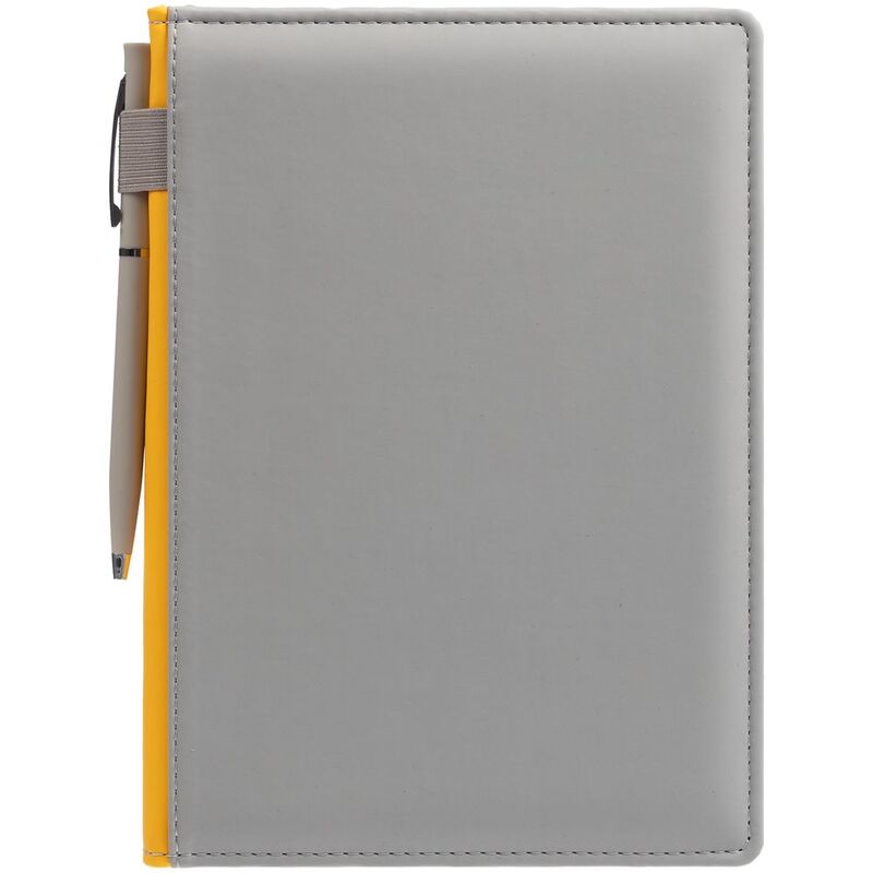 Ежедневник Spain Shall на заказ, недатированный, серый с желтым арт.16403.18