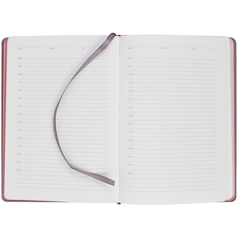 Ежедневник Spain Shall на заказ, недатированный, серый с красным арт.16403.15