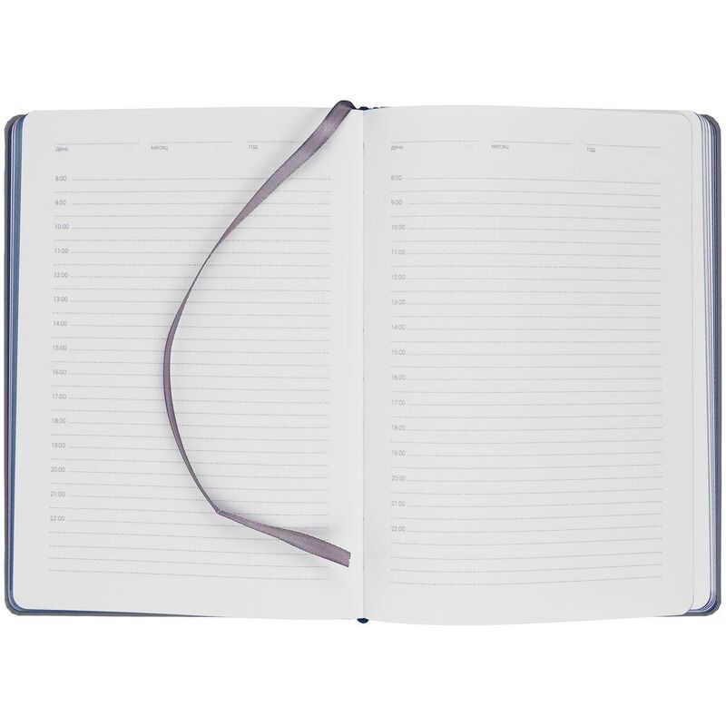 Ежедневник Spain Shall на заказ, недатированный, серый с синим арт.16403.41