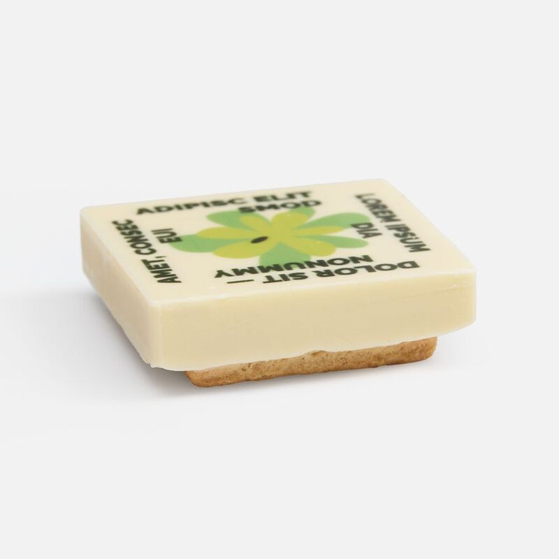 Печенье Dream White в белом шоколаде, квадрат арт.17610.03