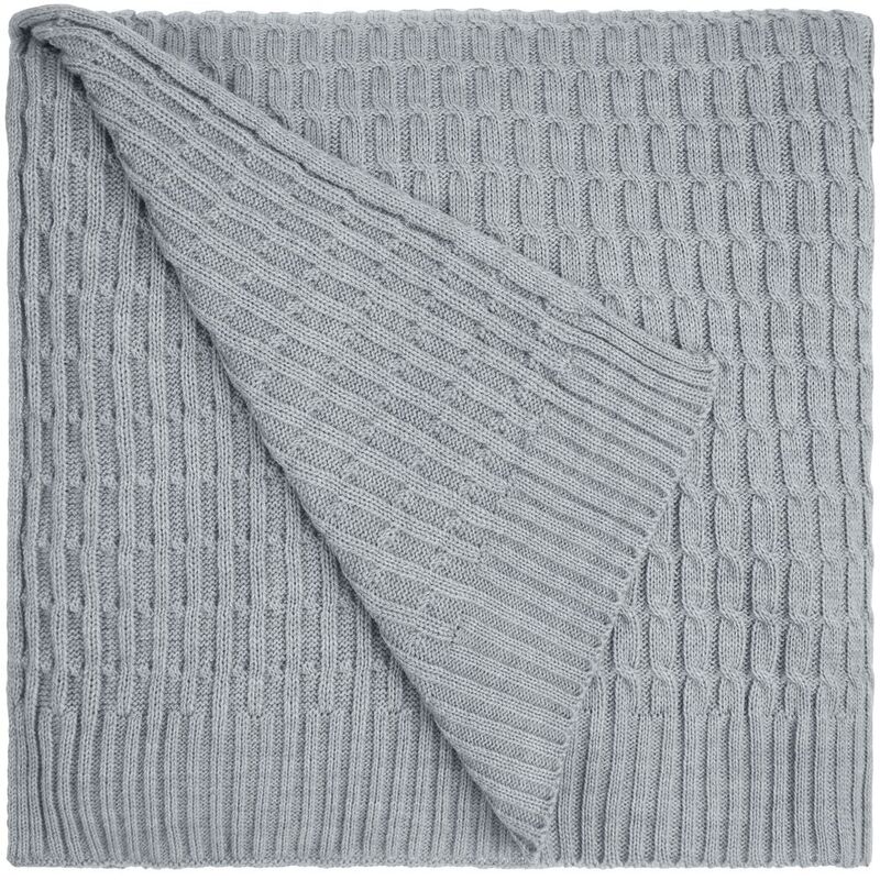 Плед Slumberland, серебристо-серый меланж арт.16746.31