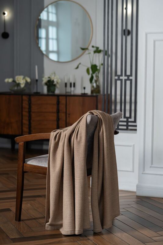 Плед Ornato, бежевый (миндальный меланж) арт.16741.12