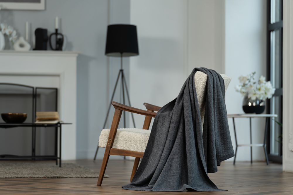 Плед Ornato, серый (кварцевый меланж) арт.16741.13