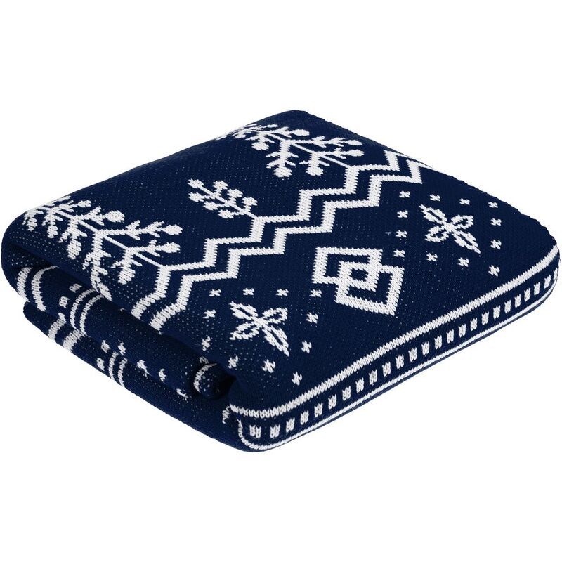 Плед Elnik, синий с молочно-белым арт.16740.64