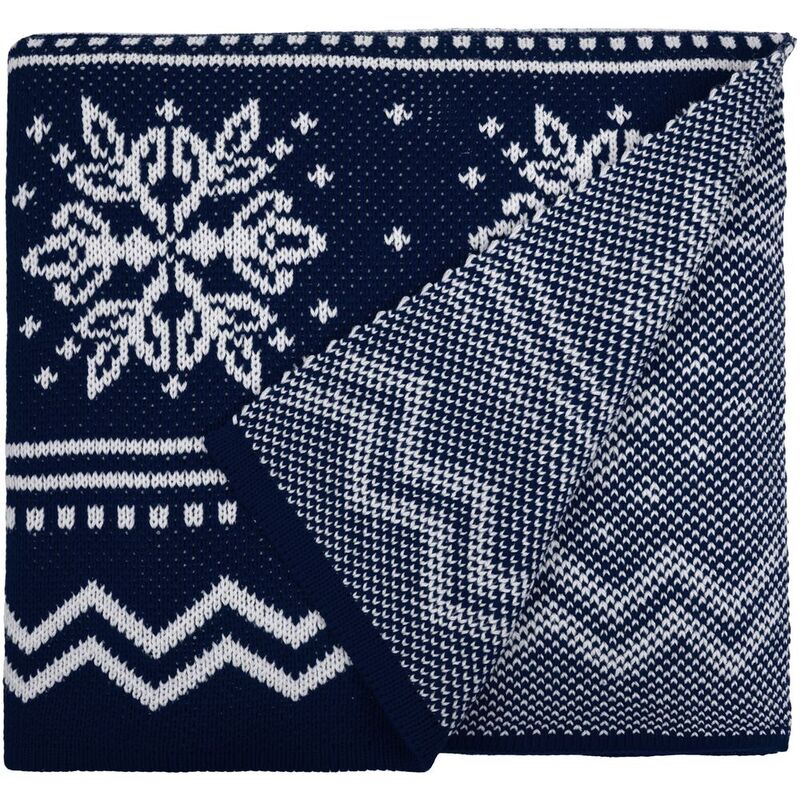 Плед Elnik, синий с молочно-белым арт.16740.64