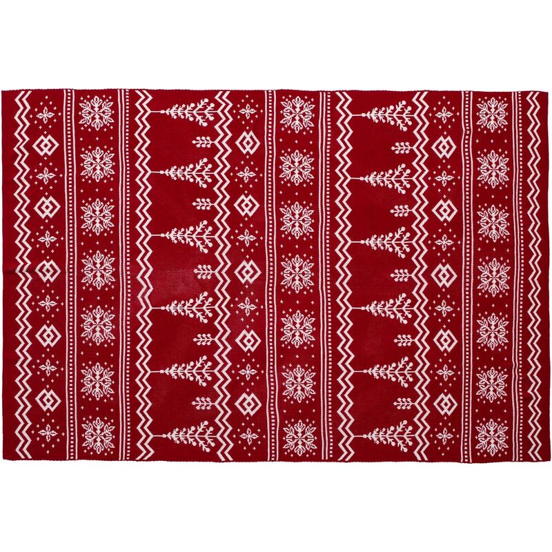 Плед Elnik, красный с молочно-белым арт.16740.65