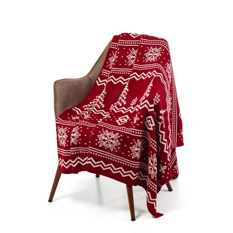 Плед Elnik, красный с молочно-белым арт.16740.65