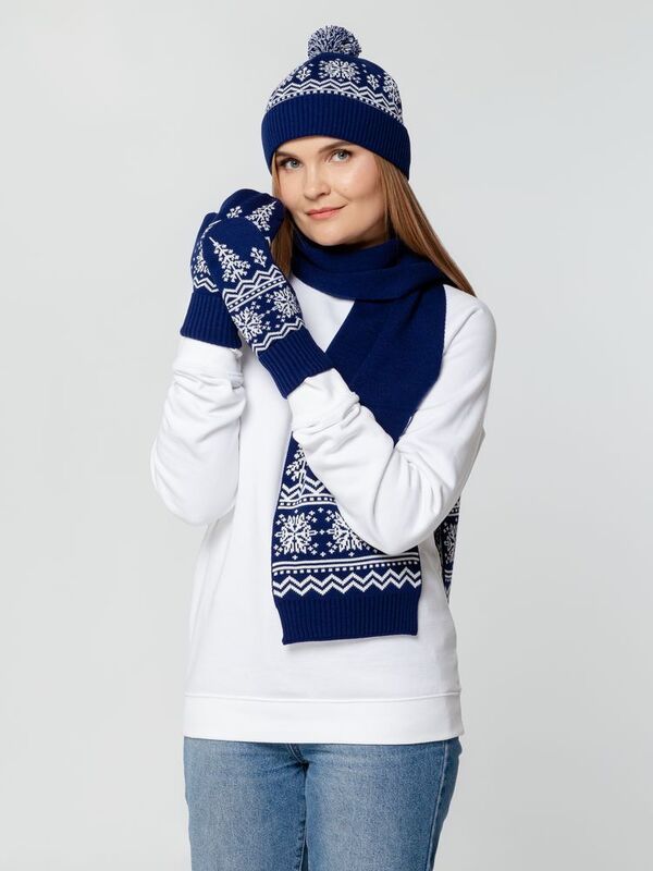 Шапка Elnik, синяя с молочно-белым арт.16739.64