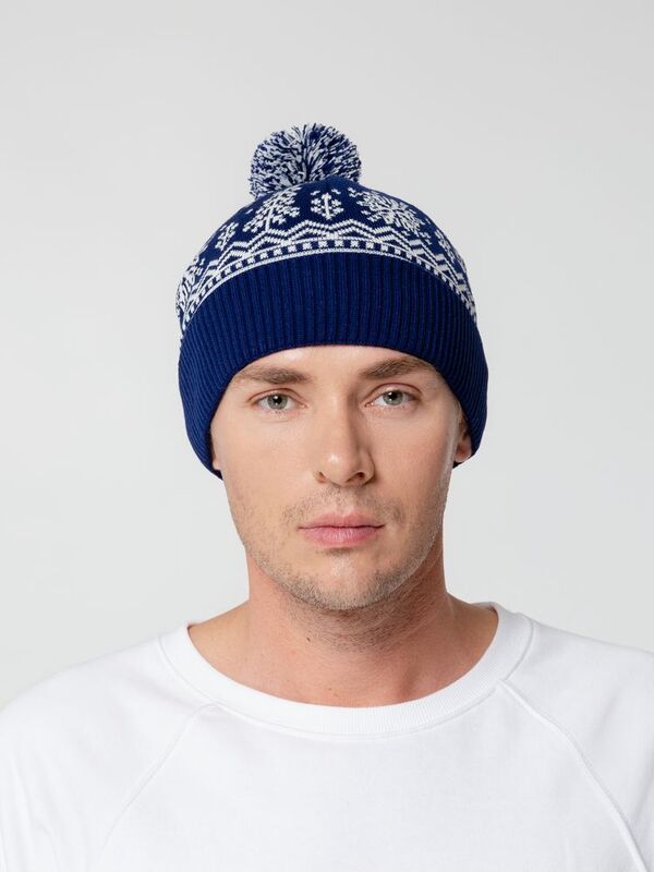 Шапка Elnik, синяя с молочно-белым арт.16739.64
