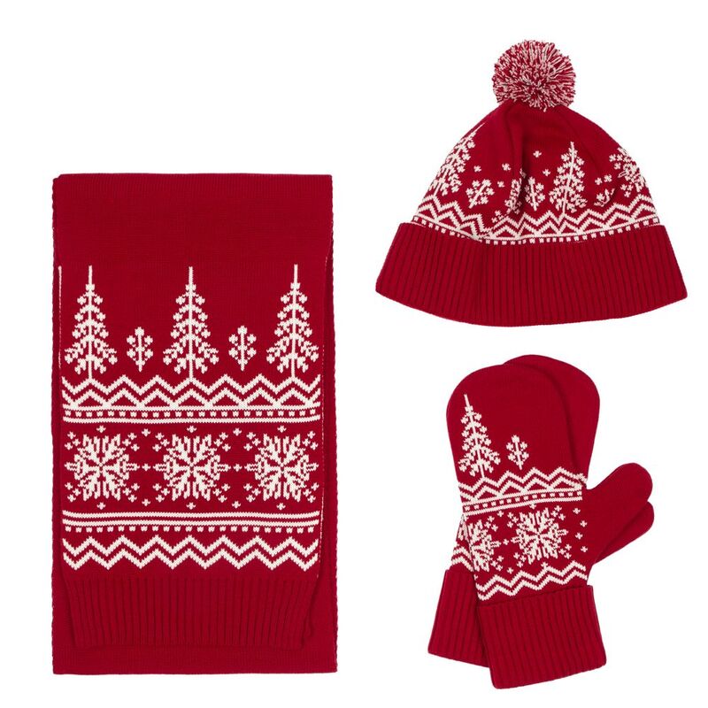 Варежки Elnik, красные с молочно-белым арт.16737.65