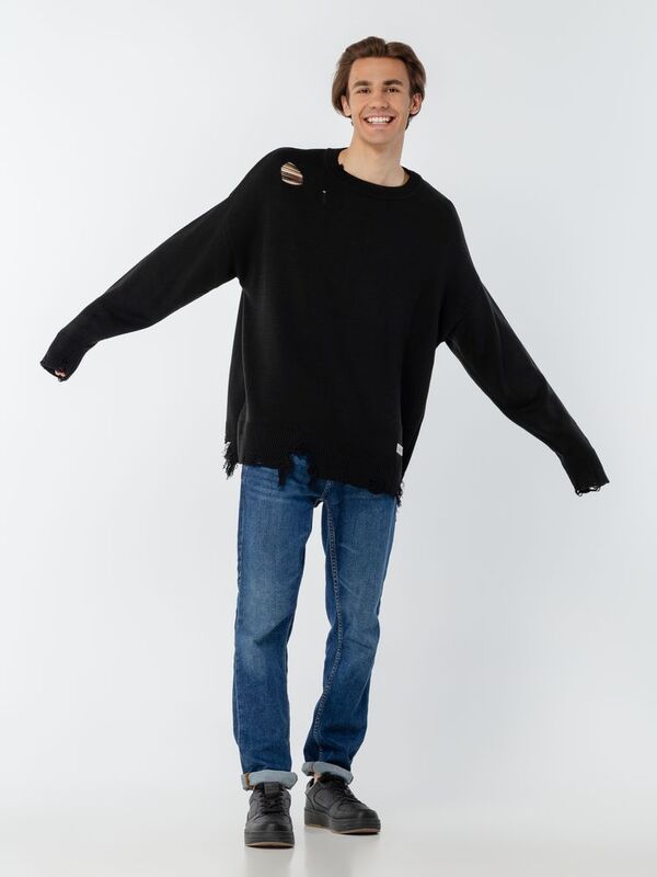 Джемпер оверсайз унисекс Grunge, черный арт.16732.30