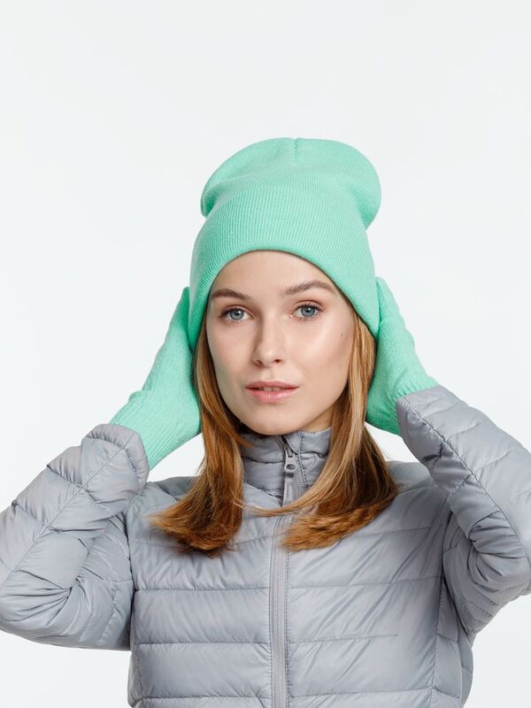 Шапка Urban Flow, зеленая (мятная) арт.16661.95
