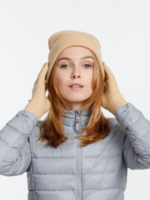 Шапка Urban Flow, бежевая арт.16661.12