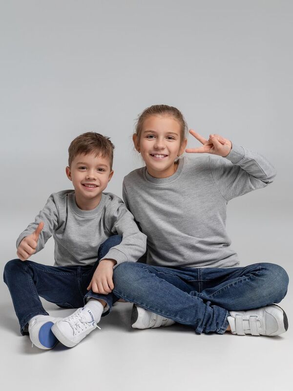 Свитшот детский Toima Kids 2.0, серый меланж арт.16210.11