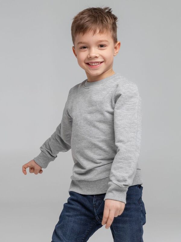 Свитшот детский Toima Kids 2.0, серый меланж арт.16210.11