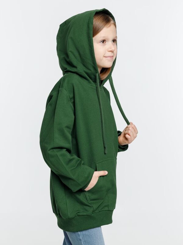 Худи детское Kirenga Kids 2.0, темно-зеленое арт.16211.90
