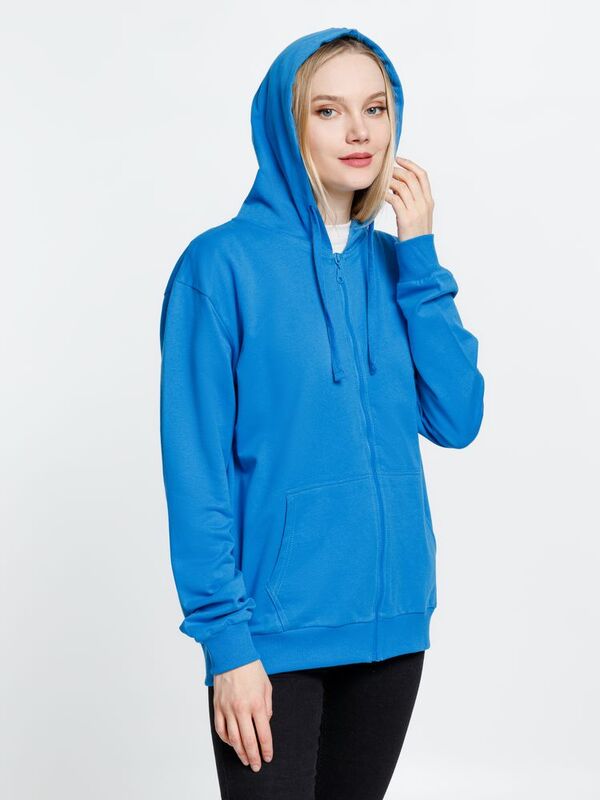 Толстовка на молнии с капюшоном Siverga 2.0, бирюзовая арт.16213.14