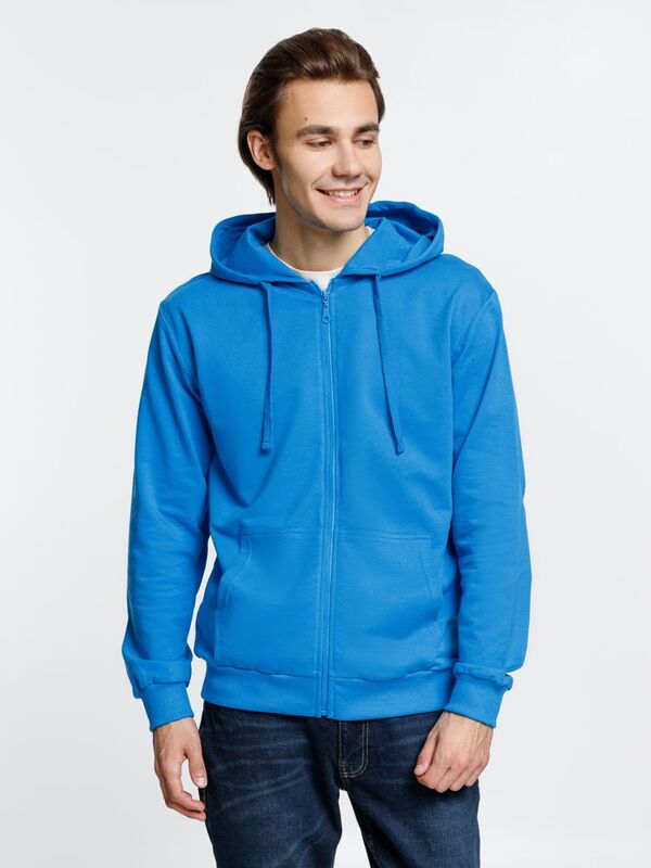 Толстовка на молнии с капюшоном Siverga 2.0, бирюзовая арт.16213.14