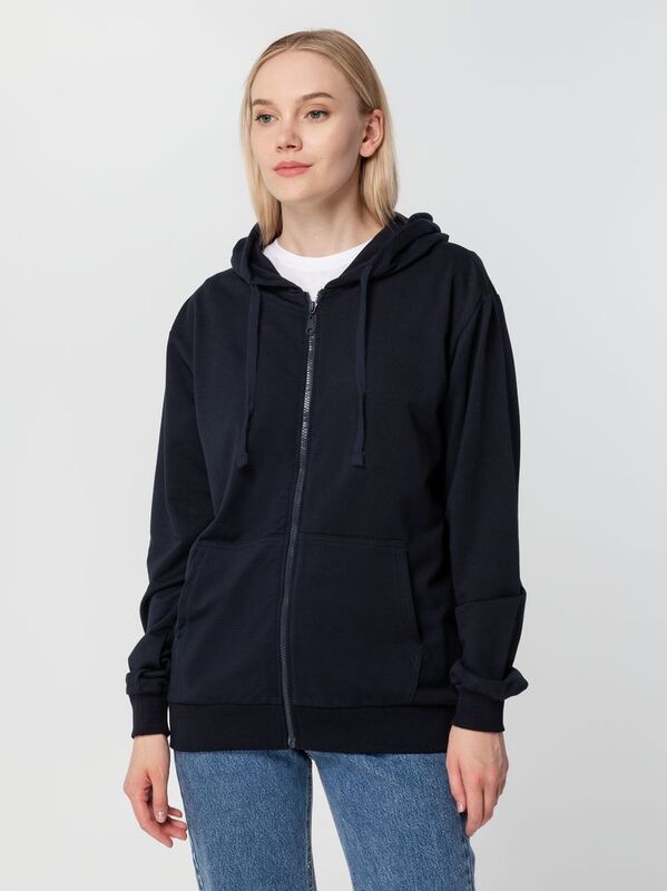 Толстовка на молнии с капюшоном Siverga 2.0, темно-синяя арт.16213.40