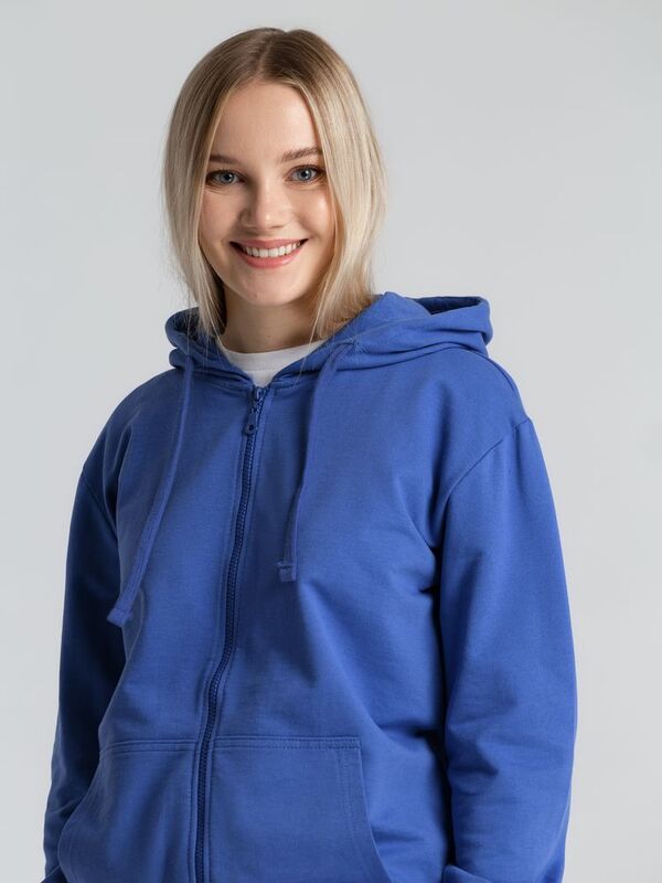 Толстовка на молнии с капюшоном Siverga 2.0, ярко-синяя арт.16213.44