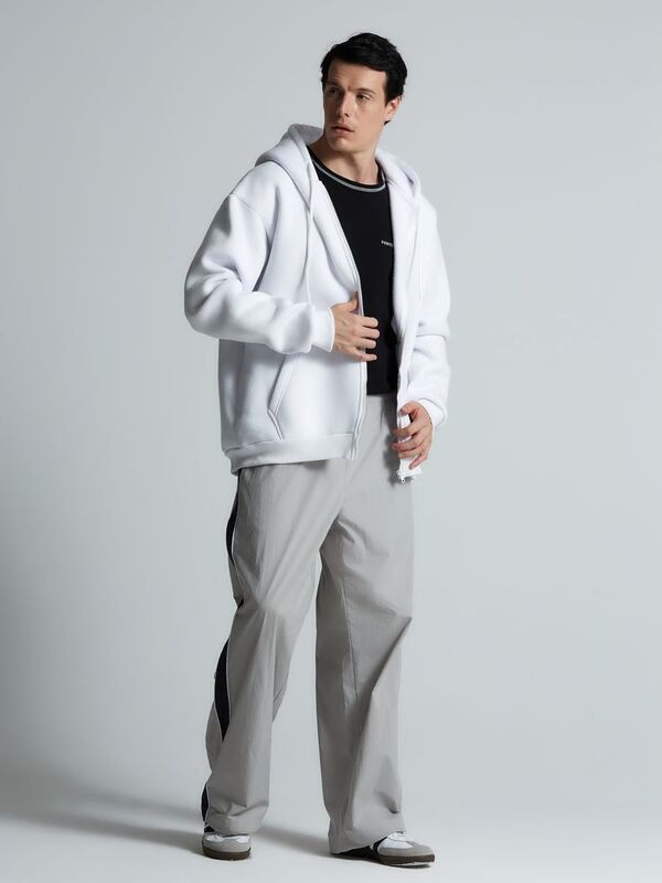 Толстовка на молнии с капюшоном Siverga 2.0, белая арт.16213.60