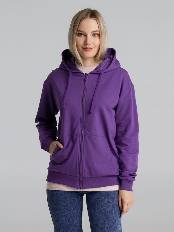 Толстовка на молнии с капюшоном Siverga 2.0, фиолетовая арт.16213.78