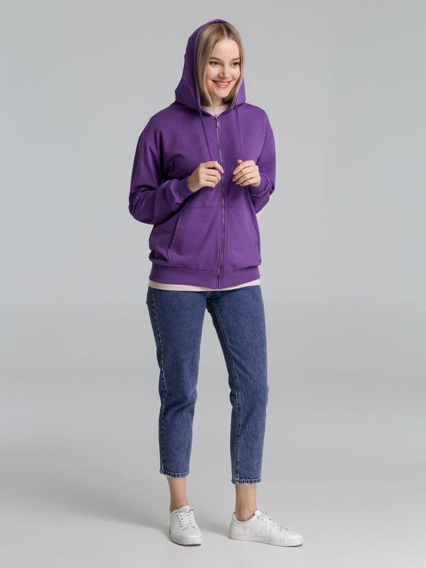 Толстовка на молнии с капюшоном Siverga 2.0, фиолетовая арт.16213.78