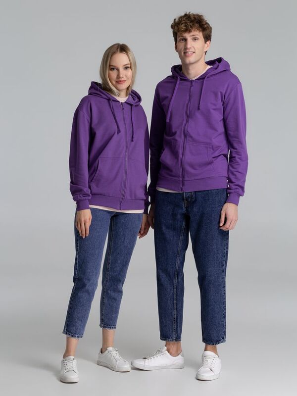 Толстовка на молнии с капюшоном Siverga 2.0, фиолетовая арт.16213.78